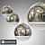 Elegant Glass and Chrome Chandelier 3D model small image 1