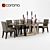 Elegant 3-Piece Dining Set 3D model small image 2