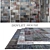 Modern Patchwork Carpets - Set of 5 (Part 26) 3D model small image 1