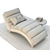 Elegant Chocolate Leather Sofa 3D model small image 3