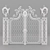 Elegant Baroque Residence Doors 3D model small image 2