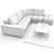 Gamma Charles Sofa: Stylish and Comfortable 3D model small image 3