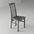 Classic Oak Chair 2011 3D model small image 3