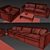 Elegant Natuzzi Diesis Sofa 3D model small image 3
