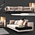 Contemporary Poliform Set: Sofa, Armchair, Table, Lamps 3D model small image 2