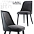 Sleek Laval Leather Chair 3D model small image 1