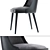 Sleek Laval Leather Chair 3D model small image 2