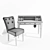 Cozy Cambridge Chair & Elegant Sebastien Desk 3D model small image 3