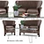 Luxurious Turner Leather Sofa 3D model small image 1