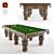 Greek Style Billiard Table 3D model small image 1