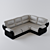 Designer Corner Sofa 3D model small image 1