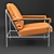Modern Leather Armchair: Sleek Design, Enhanced Comfort 3D model small image 2