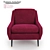 Sleek Velvet Armchair: Romero 3D model small image 2