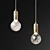 Elegant Crystal Bulb Pendant 3D model small image 1