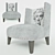 Marilyn Monroe Print Chair: Eco-Friendly Design, Velvet Fabric 3D model small image 1