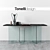 Sleek Glass-Ceramic Console | METROPOLIS 3D model small image 1