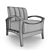 Modern Mid-Century Enamor Armchair 3D model small image 3