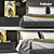 Luxurious Poliform Dream Bed Set 3D model small image 2