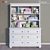 Legacy Classic White Bookcase Hutch & Dresser Set - Toys, Accessories, Decor 3D model small image 1