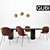 Timeless Elegance: Gubi Beetle Chair | Moon Table | Multi-Lite Pendant 3D model small image 1