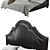 Elegant Jameson Leather Bed 3D model small image 2