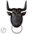 Cow Head Taxidermy Mount 3D model small image 1