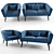 Velvet Elegance: OREAS Armchair & Sofa 3D model small image 2