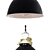 Industrial Black Enamel Lenox Lamp 3D model small image 2