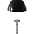 Industrial Black Enamel Lenox Lamp 3D model small image 3