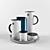 Sleek Stainless Steel Stelton Teapots 3D model small image 1