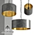 Vintage Metal Drum Pendant Lamp 3D model small image 1