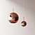Copper Round Pendant by Tom Dixon 3D model small image 1