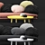 Nubilo Sofa Set: Modern Elegance for Your Living Space 3D model small image 2