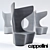 Sleek Cappellini Drum Chair 3D model small image 2