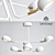 Curved Stix Chandelier - Modern Elegance 3D model small image 1