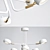 Curved Stix Chandelier - Modern Elegance 3D model small image 2