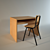Classroom Study Table Chair 3D model small image 1