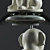 Artistic Glass Canine Pendant 3D model small image 2