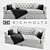 Elegant Eichholtz Aldridge Sofa 3D model small image 1