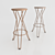  Madrid High Stool: Sleek and Stylish Seating 3D model small image 2