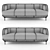 Wittmann Vuelta 4-Seat Sofa 3D model small image 2