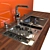 Sleek Blanco Claron Sink & Levos-s Mixer 3D model small image 1