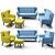 Modern Comfort: Henry Collection by Etap Sofa 3D model small image 1