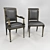 Elegant Regency Armchair: Exquisite Carved Wood 3D model small image 1