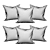 Elegant Collection of Decorative Pillows 3D model small image 2