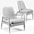 Sophisticated Olena Chairs - Timeless Mid Century Elegance 3D model small image 3