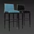 Sleek Malibu Barstool: Stylish and Comfortable 3D model small image 3