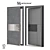 Vitalia: Steel Door with Stainless Steel Insert 3D model small image 1