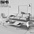 Luxurious B&B Italia Diesis Sofa 3D model small image 3
