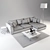 Luxurious Harrington Chaise Sofa 3D model small image 2